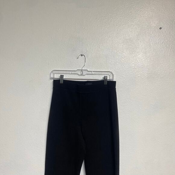 Sanctuary Black Ribbed Wide Leg Pants Sz L - Picture 3 of 12